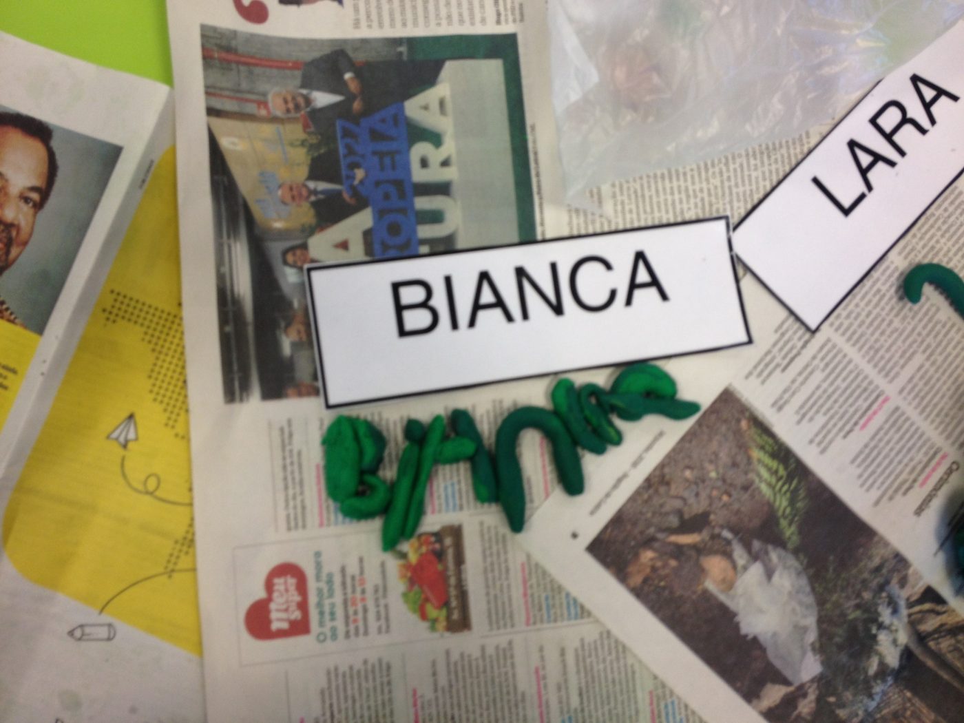 Aprendendo as letras do nome